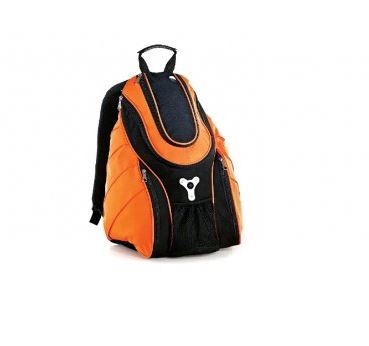 MOCHILA LARANJA E PRETA EM POLYESTER 300D 20L MA-01607