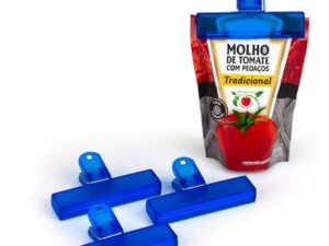 PRENDEDORES DE EMBALAGEM EM POLIESTIRENO AZUL 4PÇS PE-04103