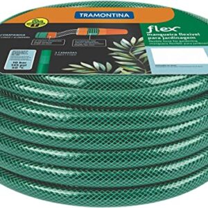 MANGUEIRA PVC JARDIM PISCINA COM ENGATE ROSQUEADO ESGUICHO FLEX VERDE 79172 TRAMONTINA