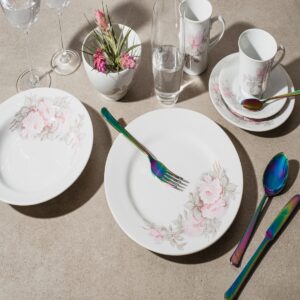 APARELHO DE JANTAR CHÁ E CAFÉ 42 PEÇAS MARESIAS PORCELANA SCHMIDT