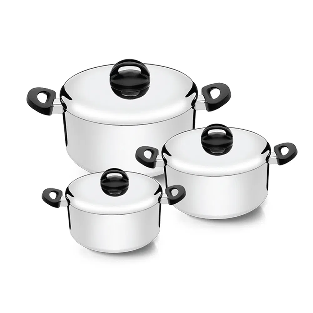 KIT MIX 3 PEÇAS PANELAS ALUMINIO NIGRO 25490