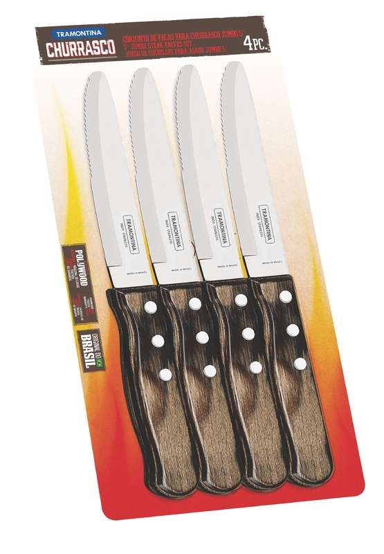 CONJUNTO 4 FACAS JUMBO INOX POLYWOOD TRAMONTINA 21198/917