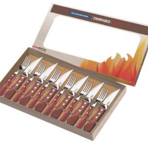 JOGO 12 PEÇAS PARA CHURRASCO JUMBO INOX POLYWOOD TRAMONTINA 21199/796