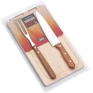 KIT PARA CHURRASCO 3 PEÇAS DYNAMIC TRAMONTINA 22399/036