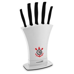 CONJUNTO DE FACAS 6PÇS TRAMONTINA CORINTHIANS COM SUPORTE REF 29899/105