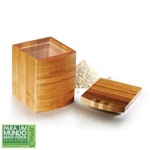 POTE PARA FARINHA EM BAMBU BAHREIN 0,6L WELF PO-00643