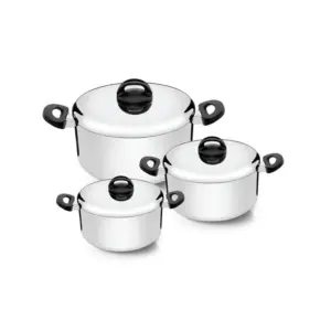 KIT MIX 3 PEÇAS CAÇAROLA ETERNA POLIDA NIGRO 25480