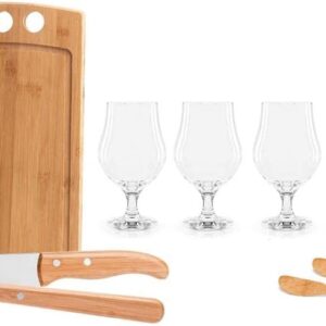 KIT PARA PIZZA E CERVEJA 9 PEÇAS EM BAMBU WELF KT-90002