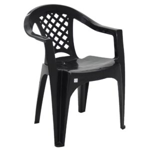 CADEIRA PRETA COM BRAÇOS IGUAPE TRAMONTINA 92221009