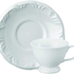 06 XÍCARAS DE CHÁ COM PIRES POMERODE SEM PÉ PORCELANA SCHMIDT