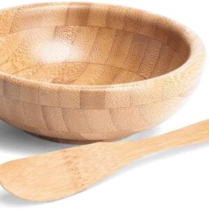 CUMBUCA EM BAMBU 3 LITROS COM COLHER 30CM WELF CJ-02453