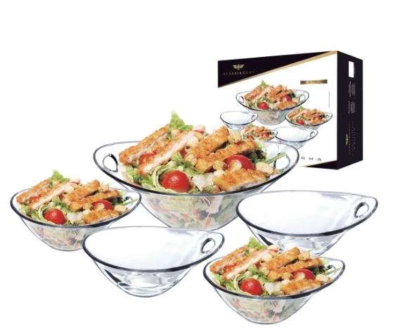 CONJUNTO PARA SERVIR SALADAS PARMA 5 PEÇAS RUVOLO 580622