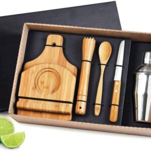 KIT PARA CAIPIRINHA EM BAMBU 6 PEÇAS WELF KE-00423