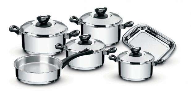 JOGO DE PANELAS EM AÇO INOX 6 PEÇAS LINHA SOLAR BAQUELINE TRAMONTINA 65720/000 7891116045251