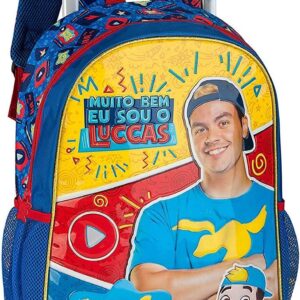 LUCCAS NETO KIT MOCHILA ESCOLAR COM RODINHAS, ESTOJO E LANCHEIRA - CLIO LN9007K