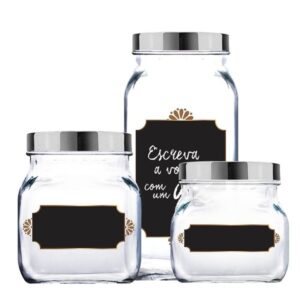 KIT POTE STYLE LOUSA COM 3 PEÇAS TAMPA PRATA RUVOLO 93380512