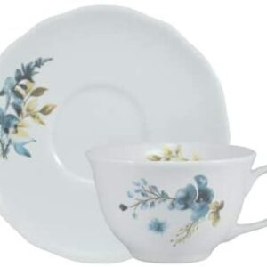 06 XÍCARAS DE CAFÉ COM PIRES IZABEL AQUABLUE PORCELANA SCHMIDT