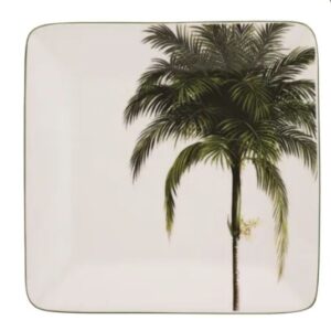 BANDEJA QUADRADA 20CM PALMEIRAS PORCELANA SCHMIDT 2258