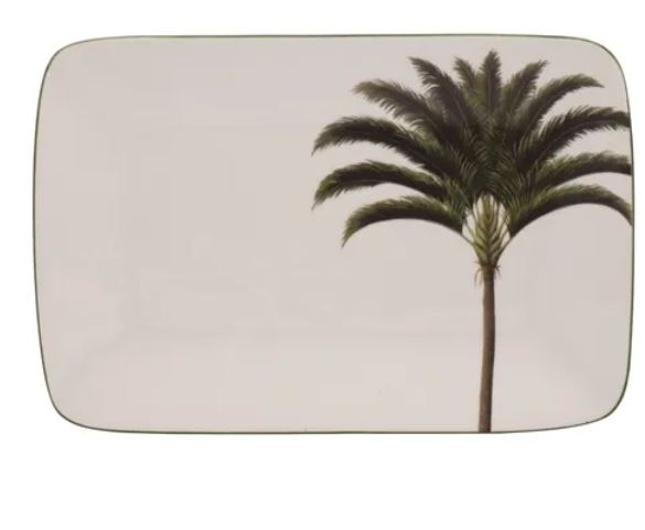 BANDEJA RETANGULAR 27CM PALMEIRAS PORCELANA SCHMIDT 2258
