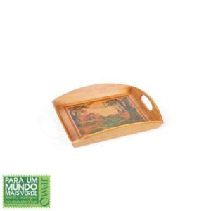 BANDEJA PARA SERVIR EM BAMBU ITÁLIA 35CM WELF BT-10353
