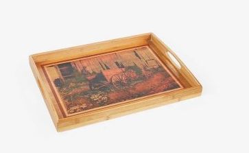 BANDEJA PARA SERVIR EM BAMBU ITÁLIA 45CM WELF BT-11453