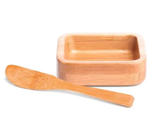 CUMBUCA EM BAMBU 100ML COM ESPÁTULA 14CM WELF CJ-02703