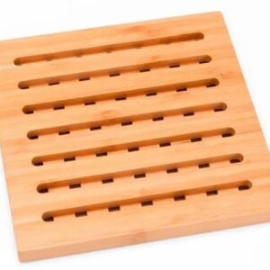 DESCANSA PRATO QUADRADO EM BAMBU 18 CM WELF DP-00413