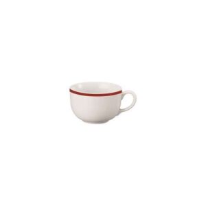 XÍCARA DE CAFÉ COM PIRES FILETE VERMELHO PORCELANA SCHMIDT