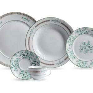 JOGO DE JANTAR E CHÁ BUZIOS 30 PEÇAS PORCELANA SCHMIDT 2406