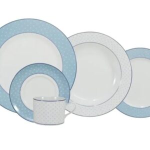 JOGO DE JANTAR E CHÁ MAITÊ 20 PEÇAS PORCELANA SCHMIDT 2264