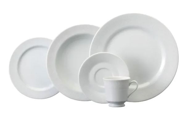 JOGO DE JANTAR E CHÁ NOIVA 20 PEÇAS PORCELANA SCHMIDT 2248