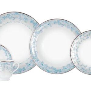 JOGO DE JANTAR E CHÁ SENSILE BLU 30 PEÇAS PORCELANA SCHMIDT 2424