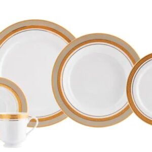 JOGO DE JANTAR E CHÁ TOPAZIO IMPERIAL 30 PEÇAS PORCELANA SCHMIDT 2442