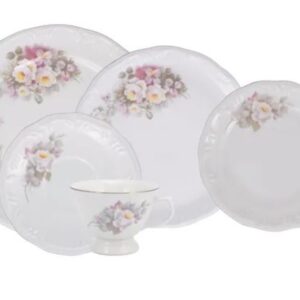 JOGO DE JANTAR E CHÁ VITÓRIA 30 PEÇAS PORCELANA SCHMIDT 0397
