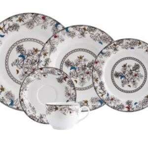 JOGO DE JANTAR E CHÁ VIVEIRO 30 PEÇAS PORCELANA SCHMIDT 2440