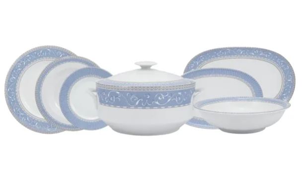 JOGO DE JANTAR DIVA 41 PEÇAS PORCELANA SCHMIDT 2276