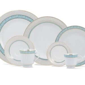 JOGO DE JANTAR CHÁ E CAFÉ AUDREY 42 PEÇAS PORCELANA SCHMIDT 2251