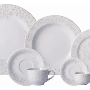 JOGO DE JANTAR CHÁ E CAFÉ GUAPORÉ 42 PEÇAS PORCELANA SCHMIDT 2395