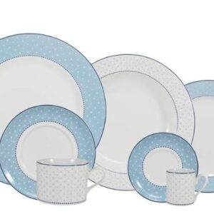 JOGO DE JANTAR CHÁ E CAFÉ MAITÊ 42 PEÇAS PORCELANA SCHMIDT 2264