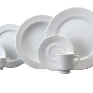 JOGO DE JANTAR CHÁ E CAFÉ NOIVA 42 PEÇAS PORCELANA SCHMIDT 2248