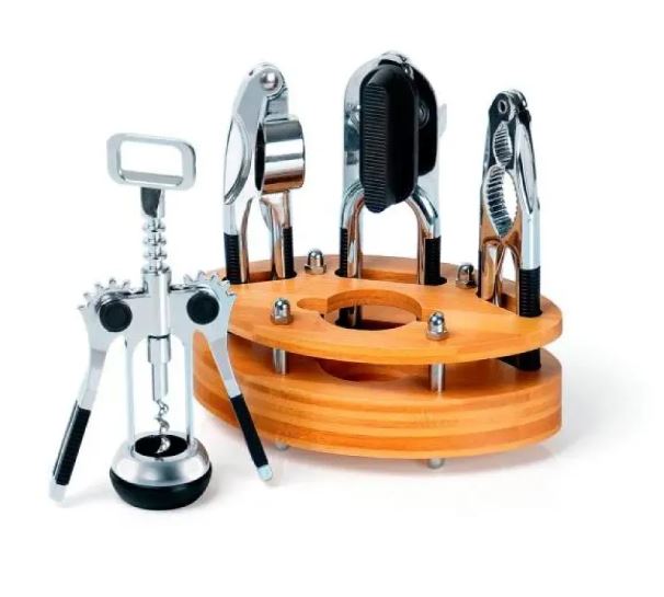 CONJUNTO DE UTENSÍLIOS COM BASE EM BAMBU 5 PEÇAS WELF KB-00463