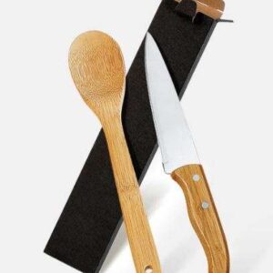 CONJUNTO DE FACA 7" E COLHER EM BAMBU SPECIAL LINE 2 PEÇAS WELF KF-90703
