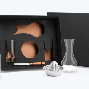 KIT PARA SUCO EM VIDRO INOX E BAMBU 5 PÇS WELF KT-20012