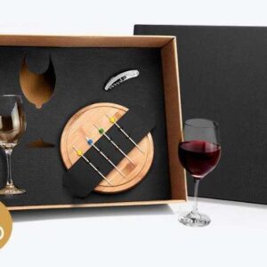 KIT QUEIJO E VINHO 8 PEÇAS WELF KT-90036