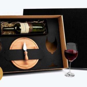 KIT QUEIJO E VINHO 4 PEÇAS WELF KT-90096