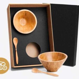 KIT PARA CAFÉ DA MANHÃ EM BAMBU 4 PEÇAS WELF KT-90112