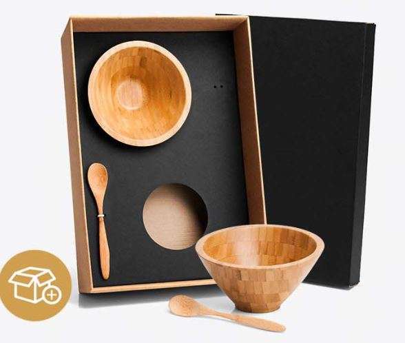 KIT PARA CAFÉ DA MANHÃ EM BAMBU 4 PEÇAS WELF KT-90112