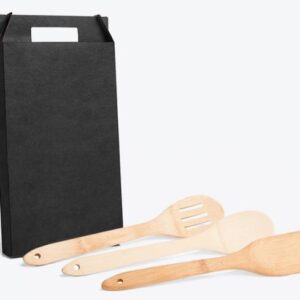 KIT DE UTENSÍLIOS EM BAMBU 30CM 3 PÇS WELF KT-90132