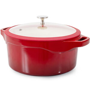 PANELA CAÇAROLA LE COOK RED 28CM 7,2 LITROS COM REVESTIMENTO CERÂMICO LC1844