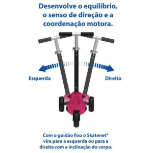 PATINETE SKATENET MAX LED VERMELHO BANDERANTES